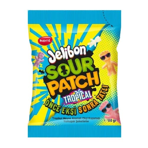 AMERICAN JELIBON SOUR PATCH TROPICAL FRUIT 80GR 