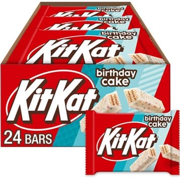 AMERICAN KIT KAT BIRTHDAY CAKE WHITE CREAM SPRINKL