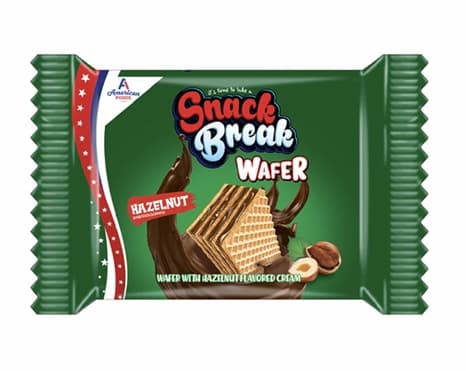 AMERICAN SNACK BREAK WAFER HAZELNUT 40GR