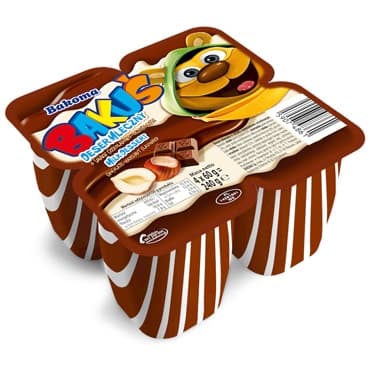 BAKOMA DESER MLECZNY CZEKOLADOWO-ORZECHOWYM 4*60GR
