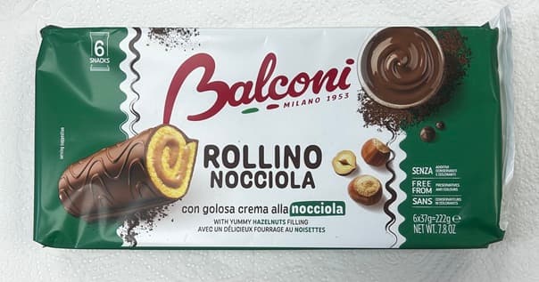 BALCONI ROLLINO HAZELNUT CAKE 222G