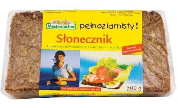 BENUS WHOLE GRAIN RYE BREAD WITH SUNFLOWER SEEDS 