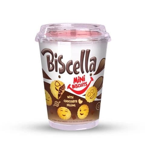 BISCELLA MINI BISCUITS WITH CHOCOLATE FILLING 125G