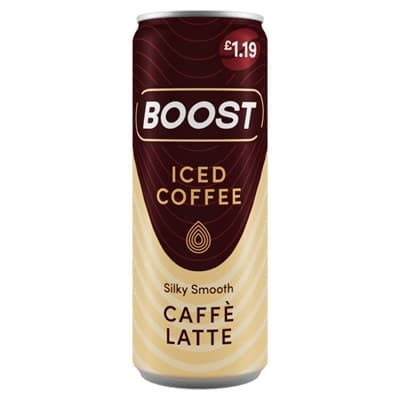 BOOST ICED COFFEE CAFFE LATTE 250ML (£1.19 PM)
