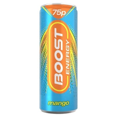 BOOST ENERGY DRINK MANGO CAN 250ML(0.75PM)