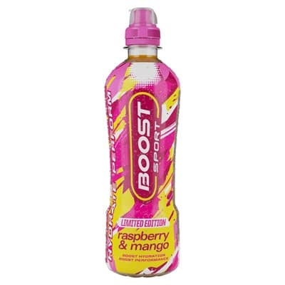 BOOST ENERGY DRINK SPORTS RASPBERRY BOTTLE 500ML