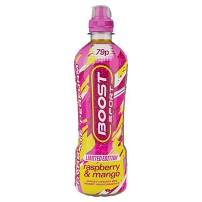 BOOST ENERGY DRINK SPORTS RASPBERRY & MANGO 500ML