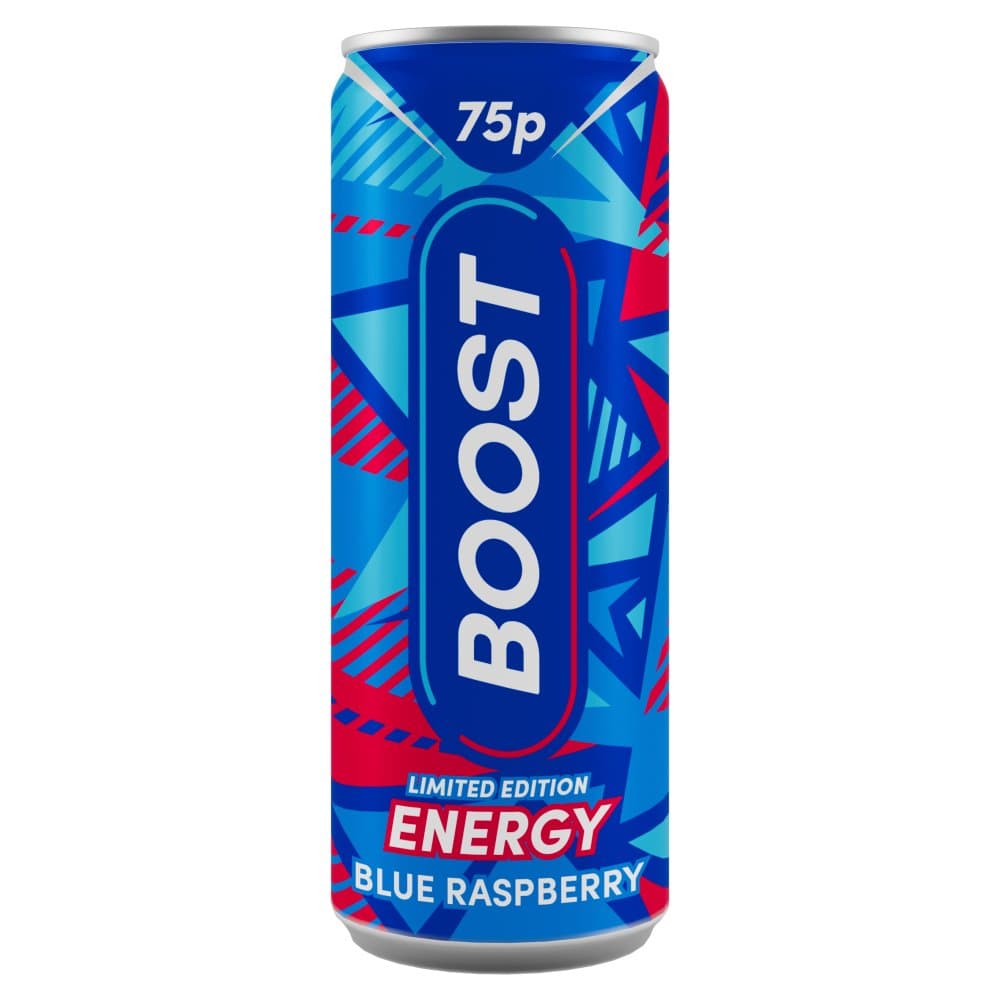 BOOST ENERGY DRINK BLUE RASPBERRY 250ML (0.75p PM)