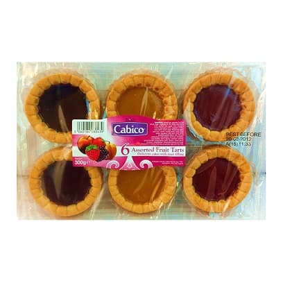 CABICO 6 ASSORTED FRUIT TARTS 300GR 