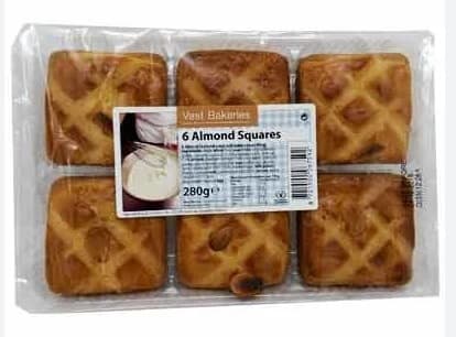 CABICO VAST 6 ALMOND SQUARES 280GR 