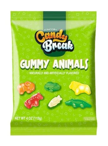 AMERICAN CANDY BREAK GUMMY ANIMALS 113GR (HALAL)