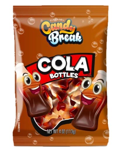 AMERICAN CANDY  BREAK COLA BOTTLES 113GR (HALAL)