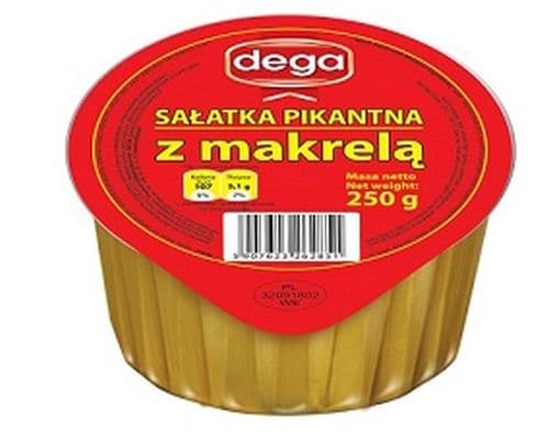 DEGA SALATKA  PIKANTNA Z MAKRELA 250G