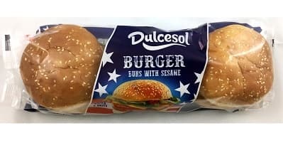 USA-DULCESOL BURGER BUNS SESAME 6PCS (RRP £1.59)