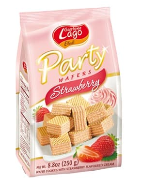 ELLEDI PARTY WAFERS STRAWBERRY 250G