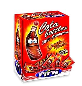 FINI COLA BOTTLES BUBBLE CHEWING GUM 200PCS