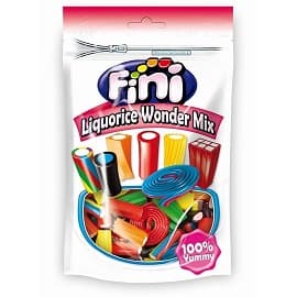 FINI LIQUORICE WONDER MIX  FRUIT FLAVOUR CANDY150G