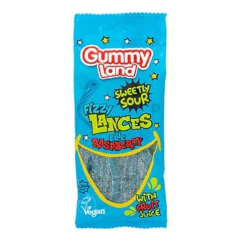 GUMMY LAND BLUE RASPBERRY LANCES 80GR
