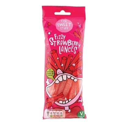 GUMMY LAND FIZZY STRAWBERRY LANCES 80G