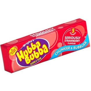 HUBBA BUBBA STRAWBERRY BUBBLE CHEWING GUM 35GR