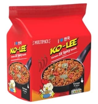 KO-LEE 4-PACK NOODLES KOREAN 2X SPICY 6X4X70G