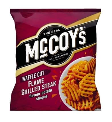McCOYS FLAME GRILLED STEAK CRISPS 65GR £1.25 PM