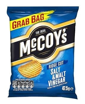 McCOYS SALT & MALT VINEGAR CRISPS 65GR £1.25 PM