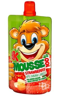 KUBUS MOUSSE STRAWBERRY APPLE-BANANA-CARROT 100G