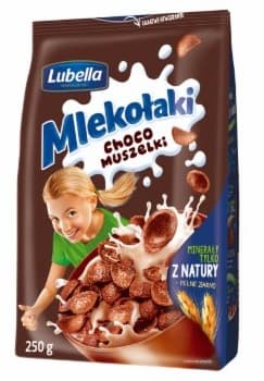 LUBELLA MLEKOLAKI MUSZELKI CZEKOLADOWY 250G