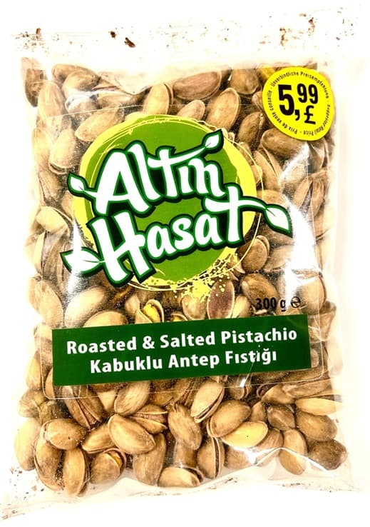 ALTIN HASAT ROASTED&SALTED PISTACHIO KERNELS 300G