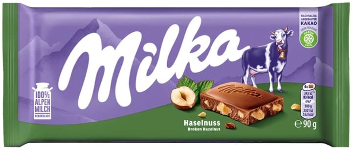 MILKA CHOCOLATE HAZELNUT 100G