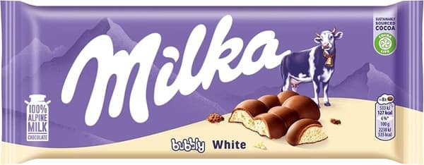 MILKA BUBBLY WHITE 95G