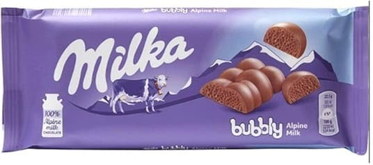 MILKA BUBBLY MILK 90GR