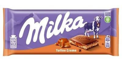 MILKA CHOCOLATE TOFFEE CREAM 100GR