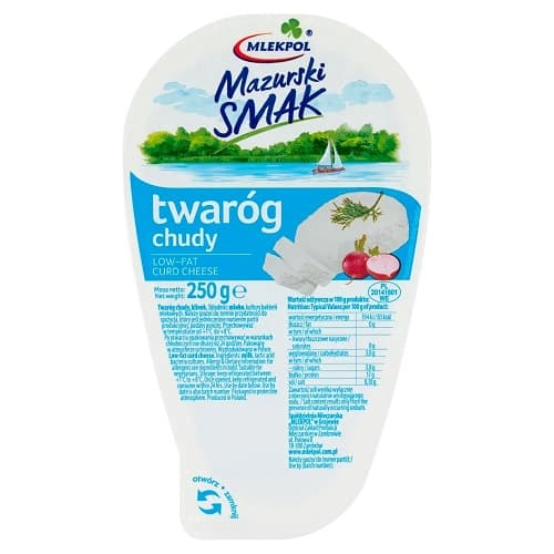 MLEKPOL MAZURSKI SMAK TWAROG CHUDY (BLUE) 250G
