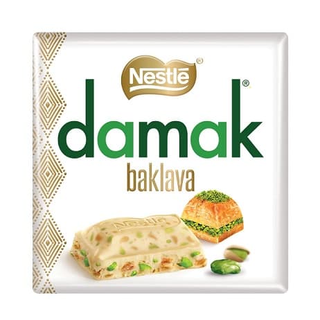NESTLE DAMAK WHITE CHOCOLATE PISTACHIO&BAKLAVA 60G