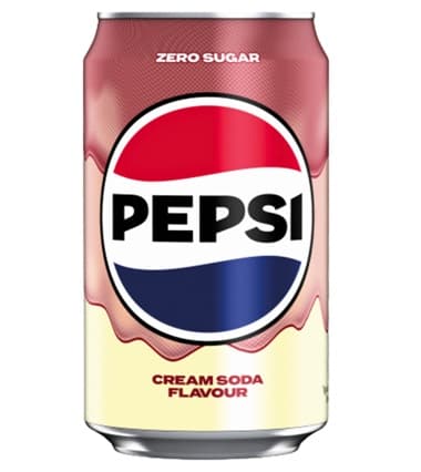PEPSI CREAM SODA ZERO SUGAR CAN 330ML
