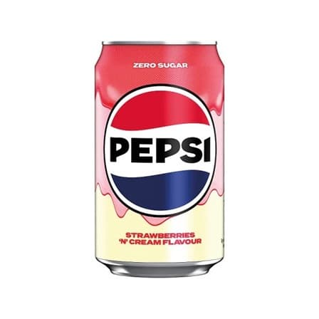 PEPSI STRAWBERRY & CREAM ZERO SUGAR CAN 330ML
