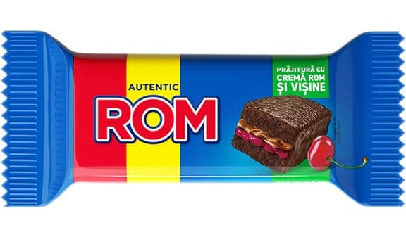 AUTENTIC PRAJITURA CU CREMA ROM SI VISINE 35GR