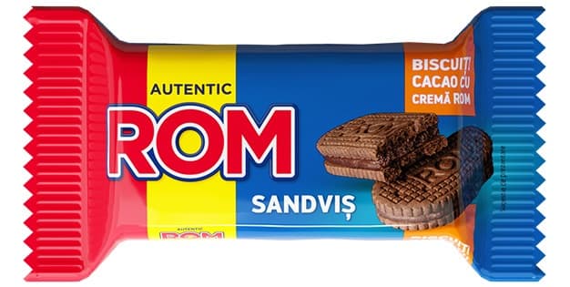 AUTENTIC SANDVIS BISCUITI CACAO CU CREMA ROM 36GR