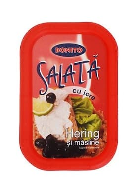 BONITO SAL.HERING-MASLINE/HERRING ROE SALAD OLIVES