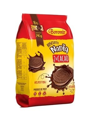 BOROMIR BISCUITI NADIA CACAO CU CREMA CACAO 240GR