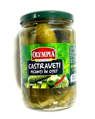 OLYMPIA CASTRAVETI PICANTI IN OTET 680G / 720ML
