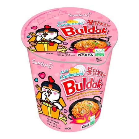 BULDAK SPICY RAMEN CARBONARA NOODLES 80GR (CUPS)