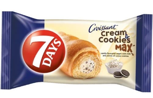 7 DAYS VANILLA & COOKIES CROISSANT 80GR