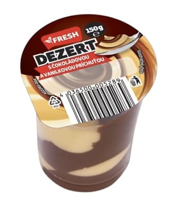 FRESH DEZERT S COKOLADOVOU A VANILKOVOU 150G