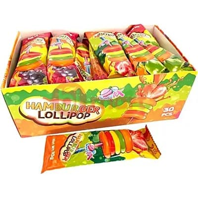 SWEETEX HAMBURGER LOLLIPOP 10GR