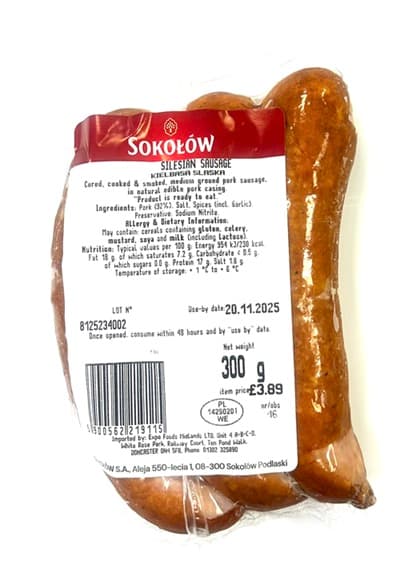 SOKOLOW SILESIAN SAUSAGE 300G