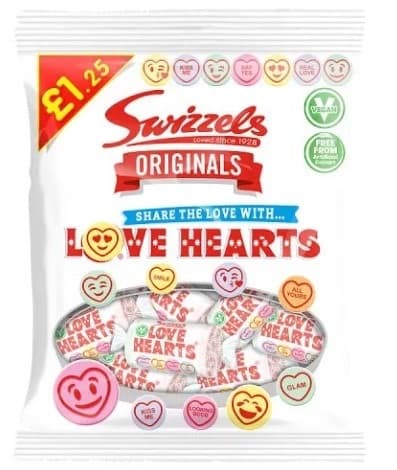 SWIZZELS LOVE HEARTS 125GR