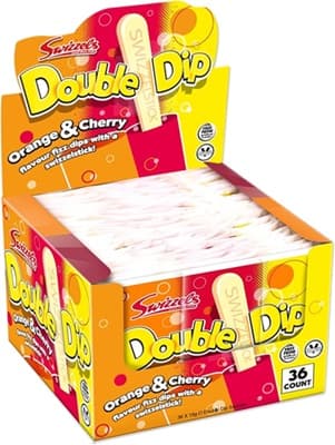 SWIZZELS DOUBLE DIP ORANGE & CHERRY 19GR